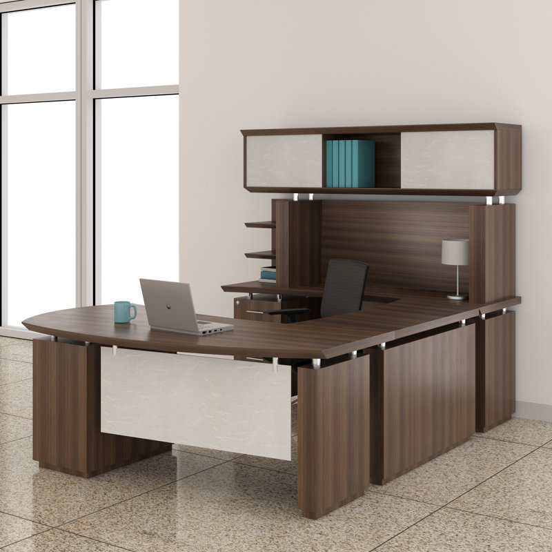 Symple Stuff Austin UShape Executive Desk with Hutch Wayfair
